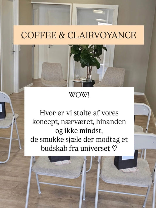 Succes med Coffee & Clairvoyance: En magisk dag med budskaber, kage og krystaller